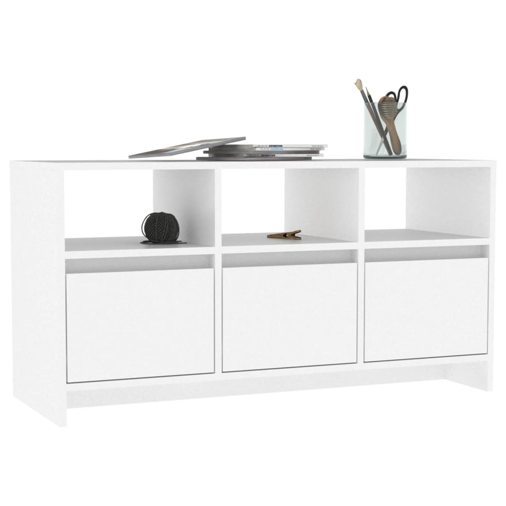 TV ormarić bijeli 102 x 37,5 x 52,5 cm od konstruiranog drva