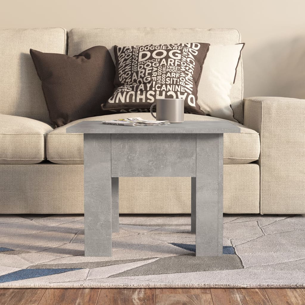 Stolić za kavu siva boja betona 55 x 55 x 42 cm od iverice