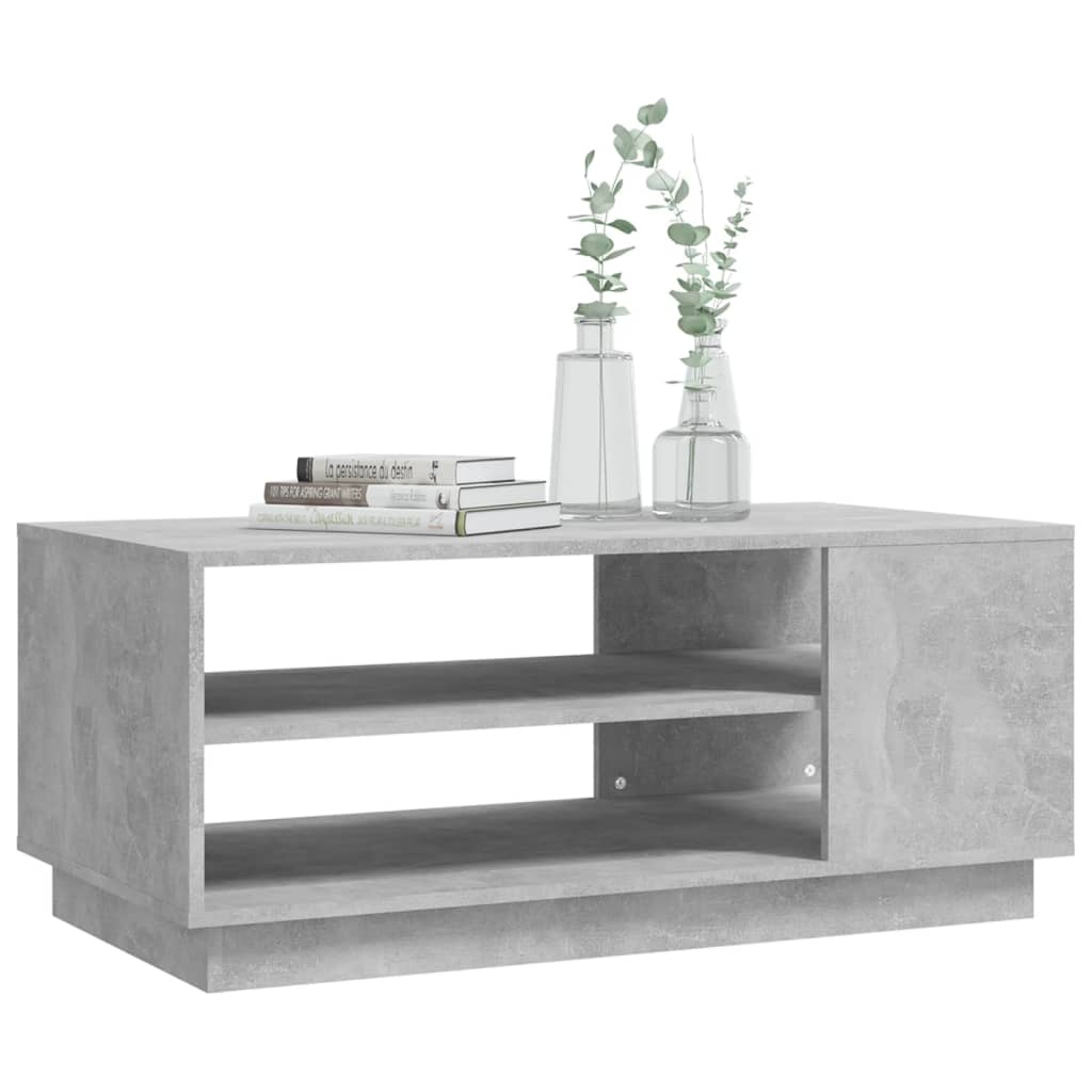 Stolić za kavu siva boja betona 102 x 55 x 43 cm od iverice