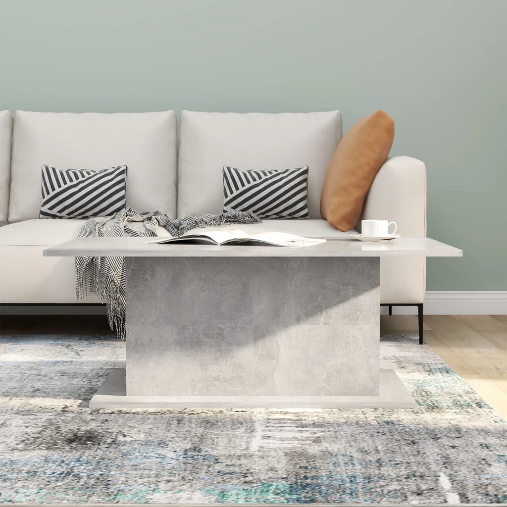 Stolić za kavu siva boja betona 102 x 55,5 x 40 cm od iverice