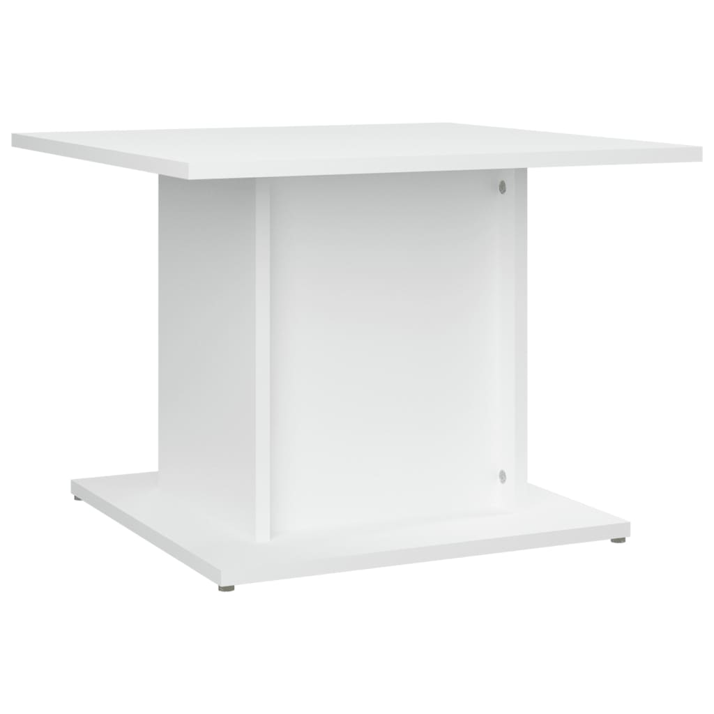 Stolić za kavu bijeli 55,5 x 55,5 x 40 cm konstruirano drvo