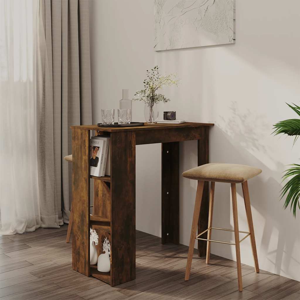 Barski stol s policom boja hrasta 102 x 50 x 103,5 cm drveni