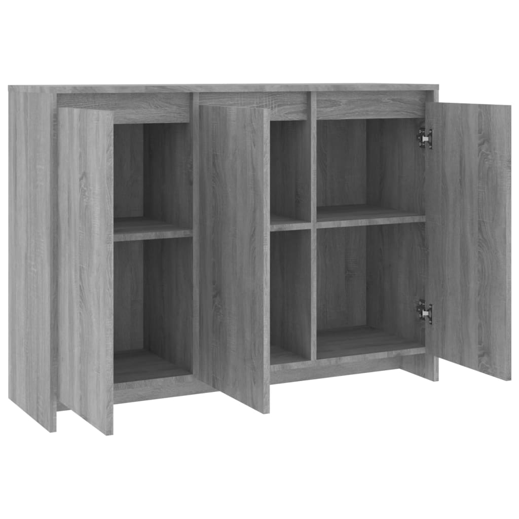 Komoda siva boja hrasta 102 x 33 x 75 cm od konstruiranog drva