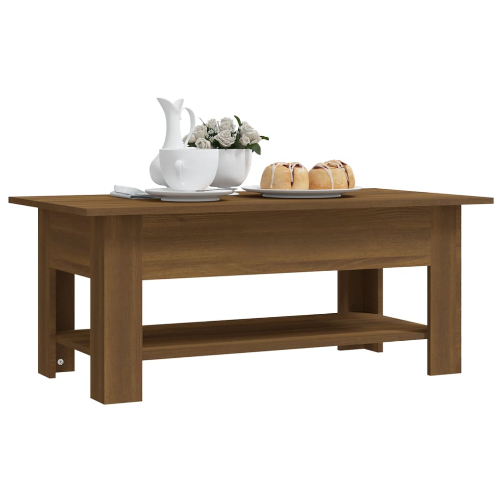 Stolić za kavu Smeđa hrasta 102x55x42 cm konstruirano drvo