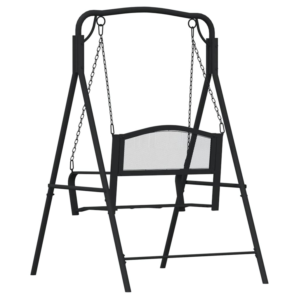 Klupa za ljuljanje 124 cm crna čelična