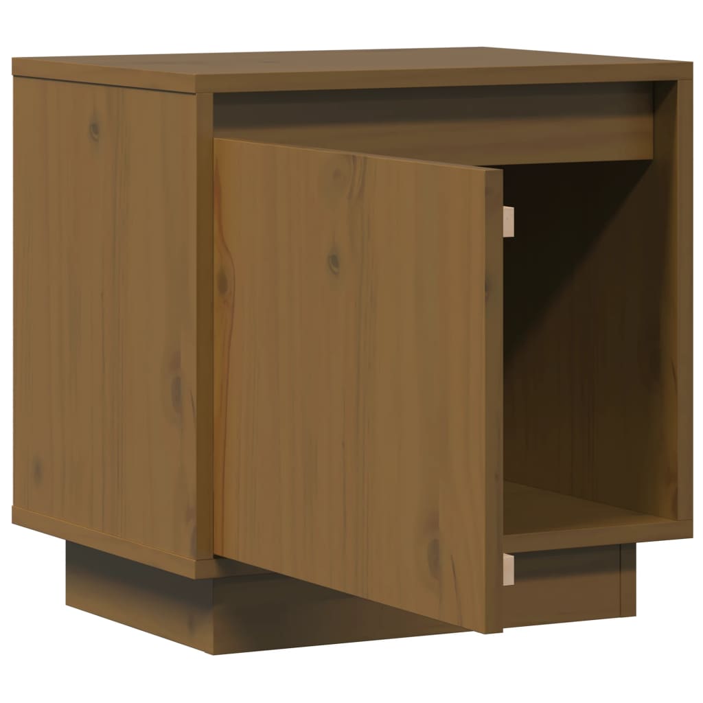 Noćni ormarići 2 kom boja meda 40x30x40 cm od masivne borovine