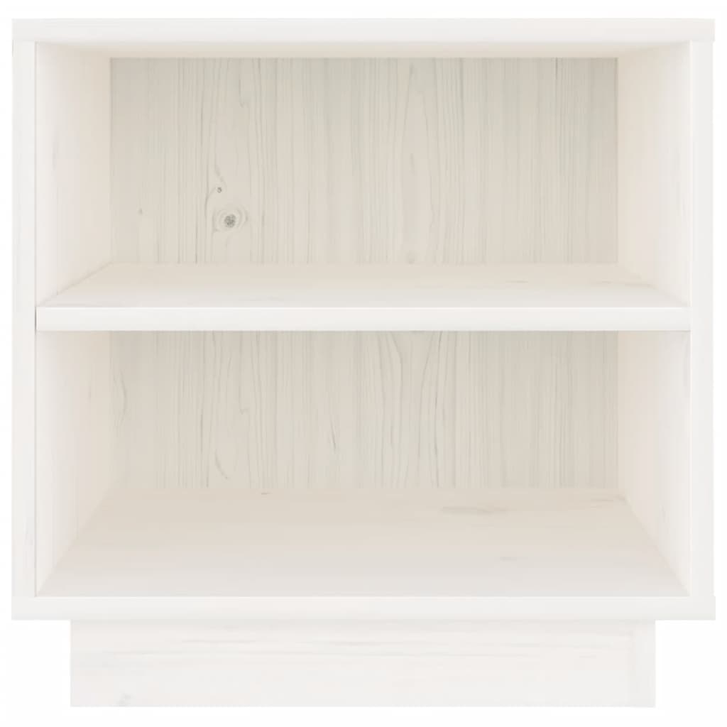 Noćni ormarići 2 kom bijeli 40 x 34 x 40 cm od masivne borovine
