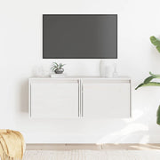 Zidni ormarići 2 kom bijeli 45 x 30 x 35 cm od masivne borovine