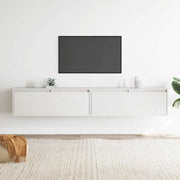 Zidni ormarići 2 kom bijeli 100 x 30 x 35 cm masivna borovina