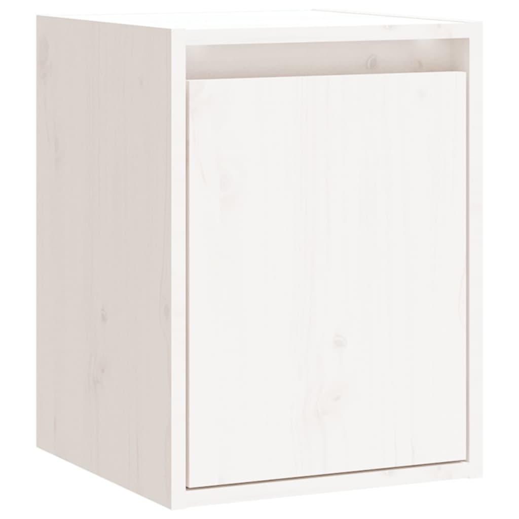 Zidni ormarići 2 kom bijeli 30 x 30 x 40 cm od masivne borovine