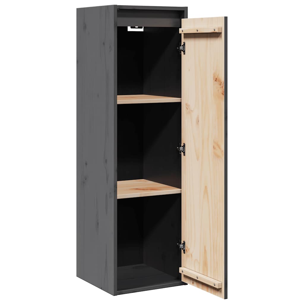Zidni ormarići 2 kom sivi 30 x 30 x 100 cm od masivne borovine