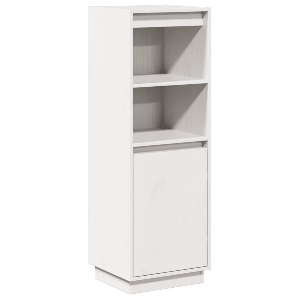 Visoka komoda bijela 37 x 34 x 110 cm od masivne borovine