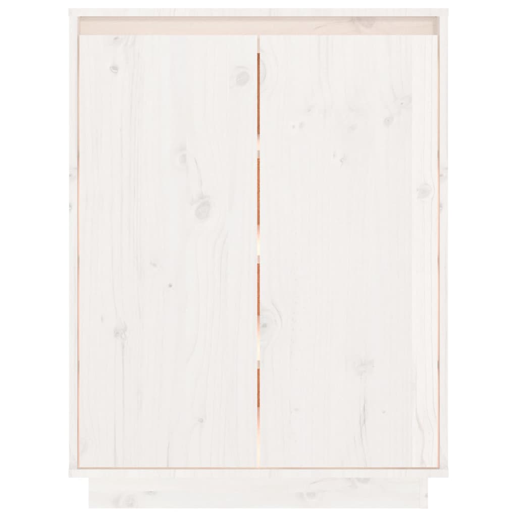 Ormarić za cipele bijeli 60 x 35 x 80 cm od masivne borovine
