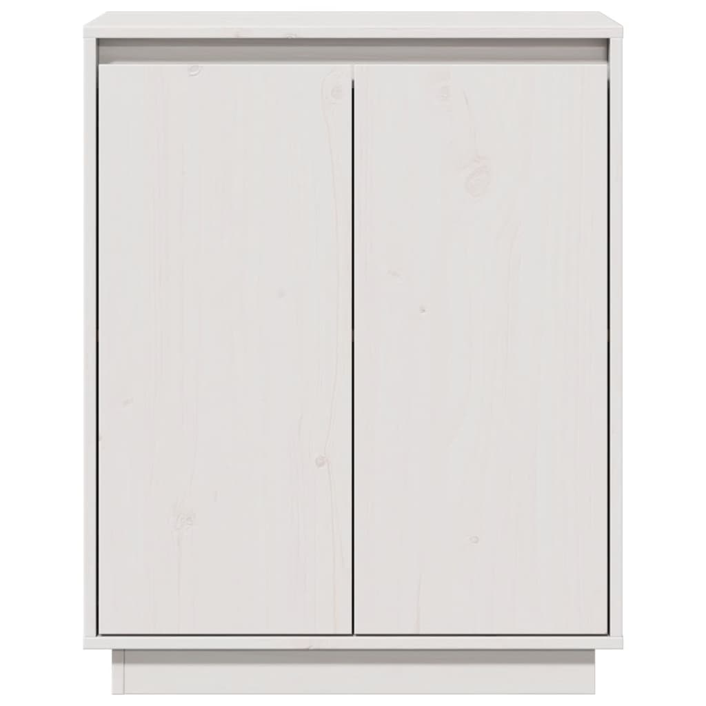 Komoda bijela 60 x 34 x 75 cm od masivne borovine