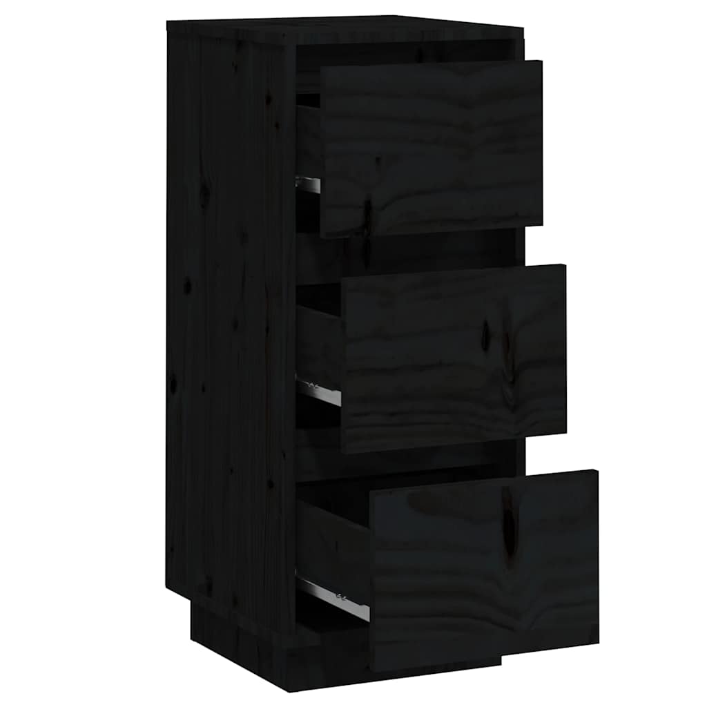 Komode 2 kom crne 32 x 34 x 75 cm od masivne borovine