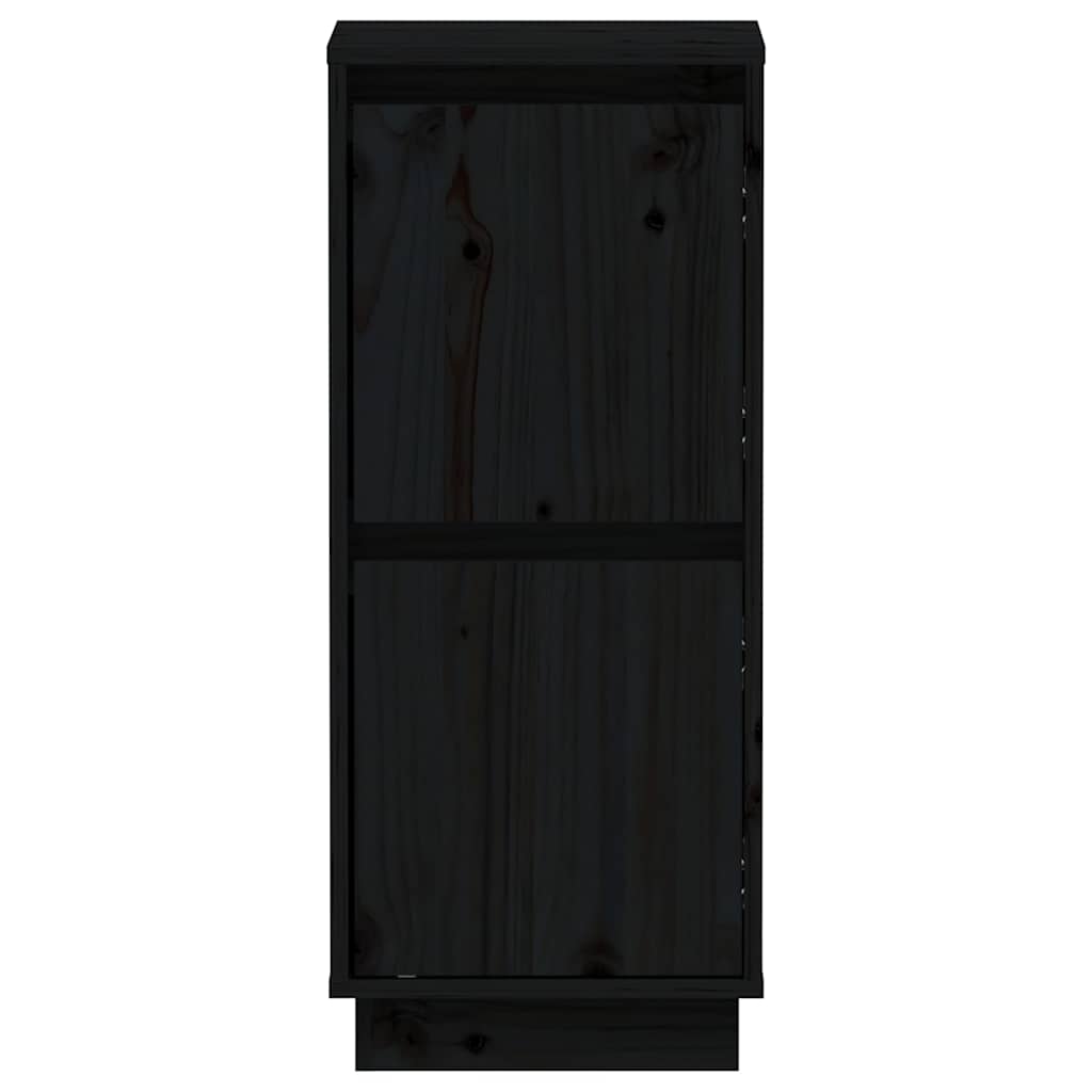 Komode 2 kom crne 31,5 x 34 x 75 cm od masivne borovine