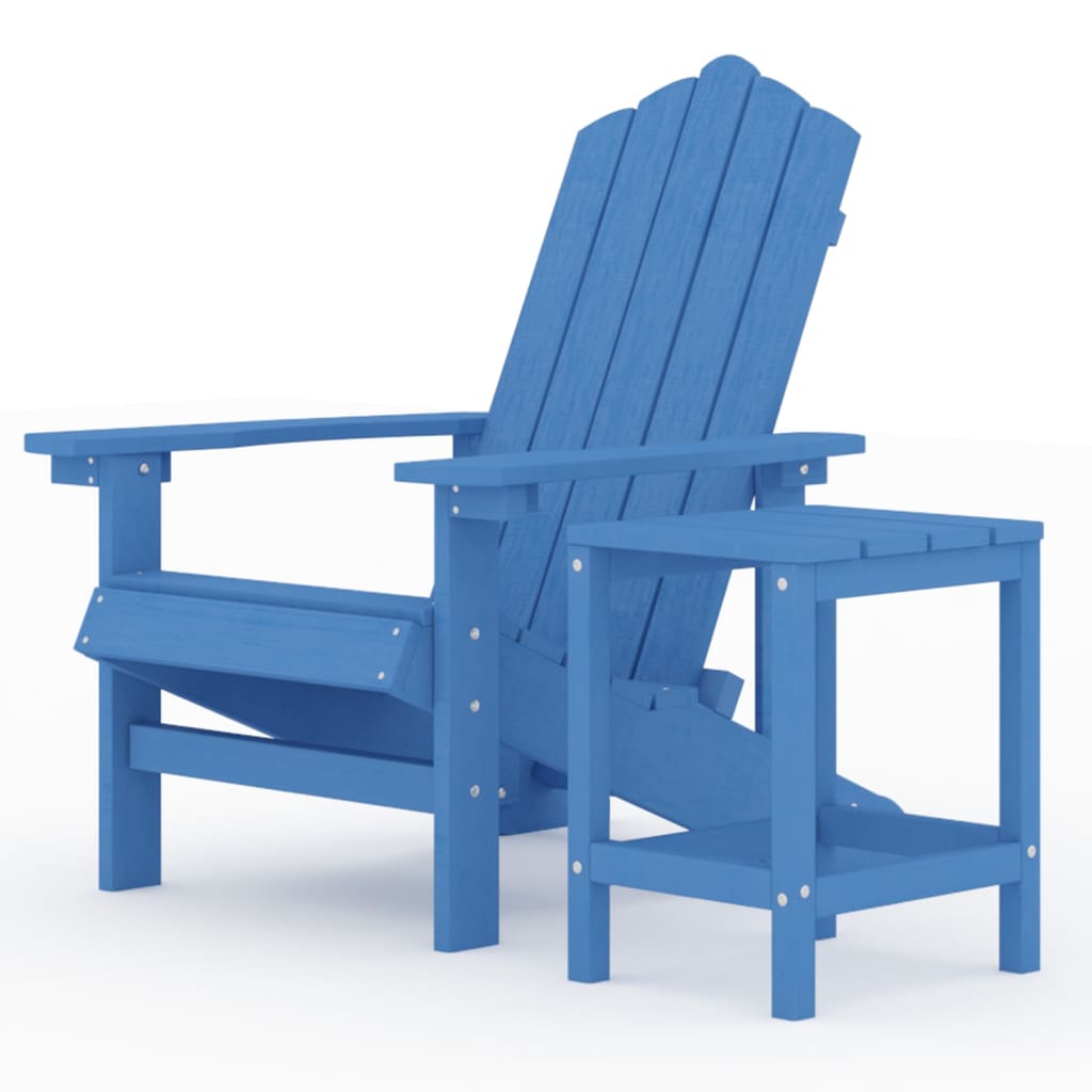 Vrtna stolica Adirondack sa stolićem HDPE vodenoplava
