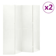 Sobne pregrade s 4 panela 2 kom bijele 160 x 180 cm čelične