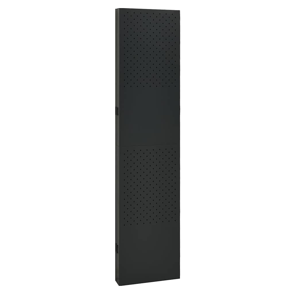 Sobne pregrade s 5 panela 2 kom crne 200 x 180 cm čelične