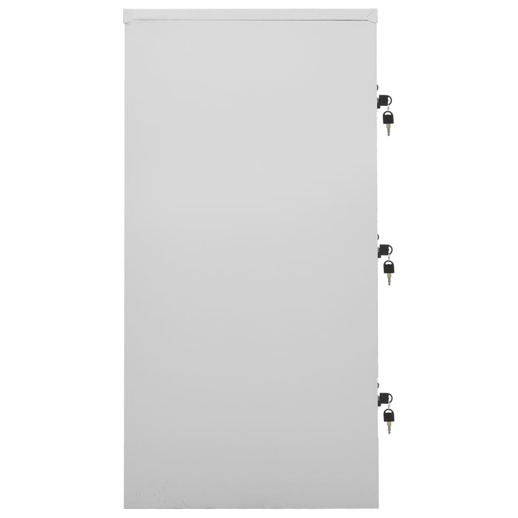 Ormarići s ključem 2 kom svjetlosivi/crveni 90x45x92,5 cm čelik
