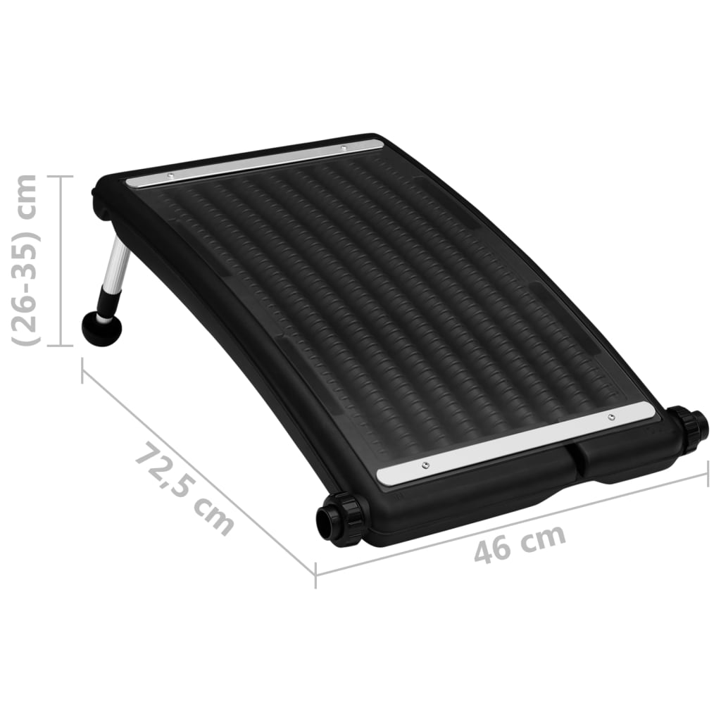Zakrivljeni solarni paneli za grijanje bazena 2 kom 72,5x46 cm