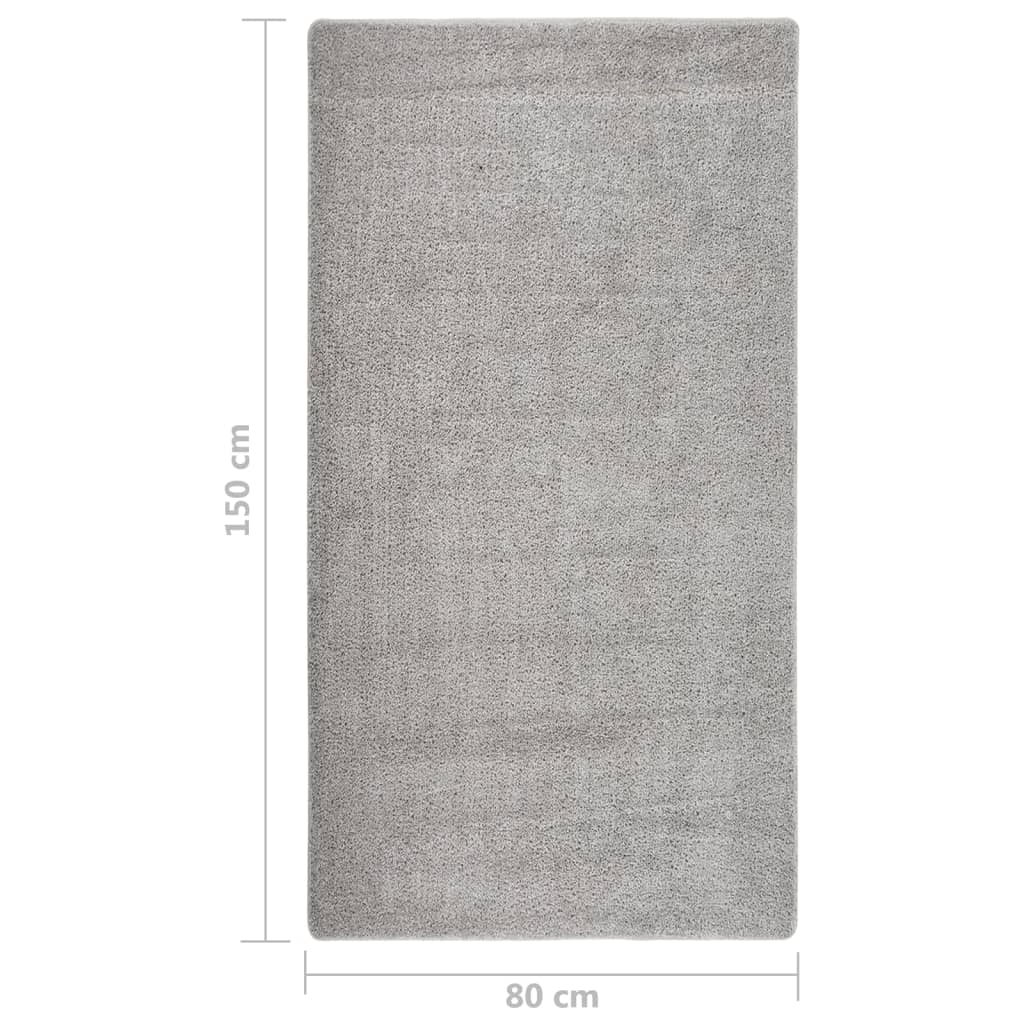 Čupavi tepih svjetlosivi 80 x 150 cm protuklizni