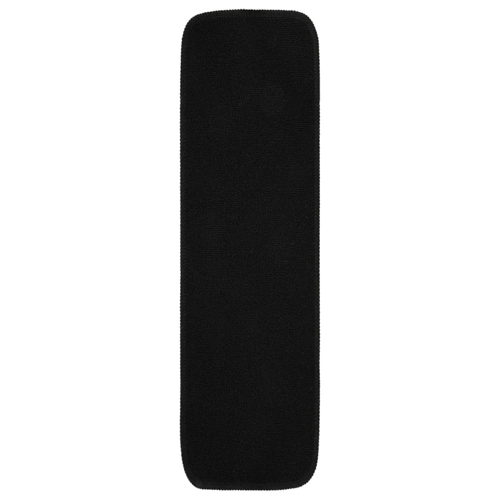 Protuklizni otirači za stepenice 15 kom 75x20cm crni pravokutni