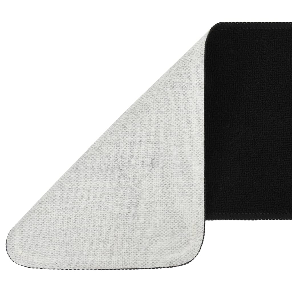 Protuklizni otirači za stepenice 15 kom 75x20cm crni pravokutni
