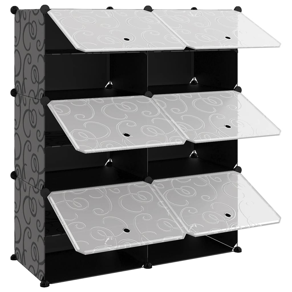 Stalak za cipele crni 84,5 x 31 x 93,5 cm PP