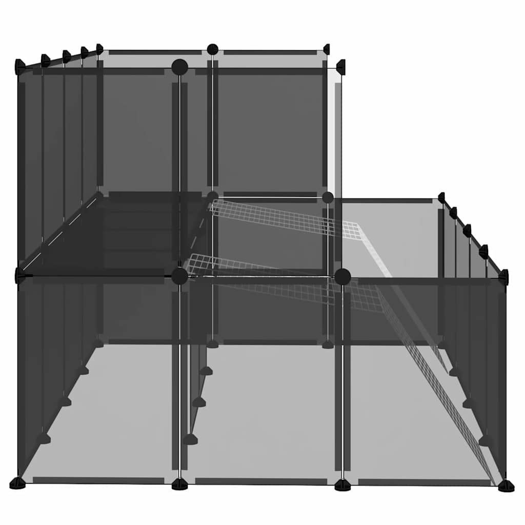 Kavez za male životinje crni 143 x 107 x 93 cm PP i čelik