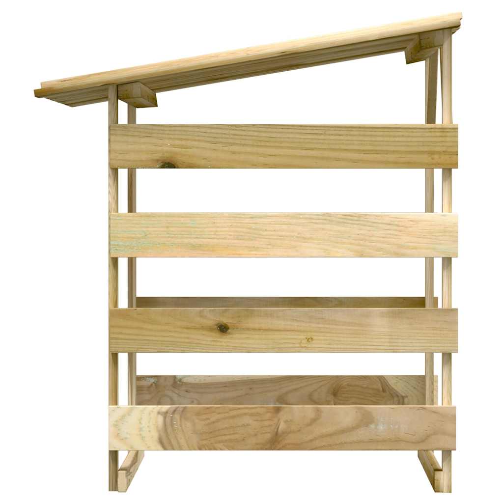 Pergole s krovom 4 kom 100 x 90 x 100 cm impregnirana borovina