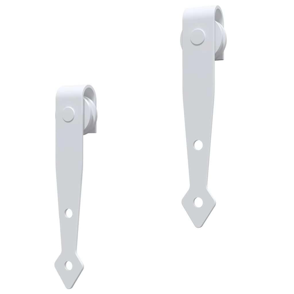 Mini set za klizna vrata ormarića ugljični čelik bijeli 122 cm