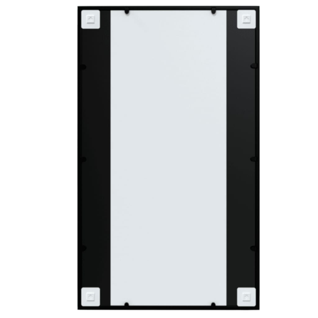 Zidno ogledalo crno 100 x 60 cm metalno