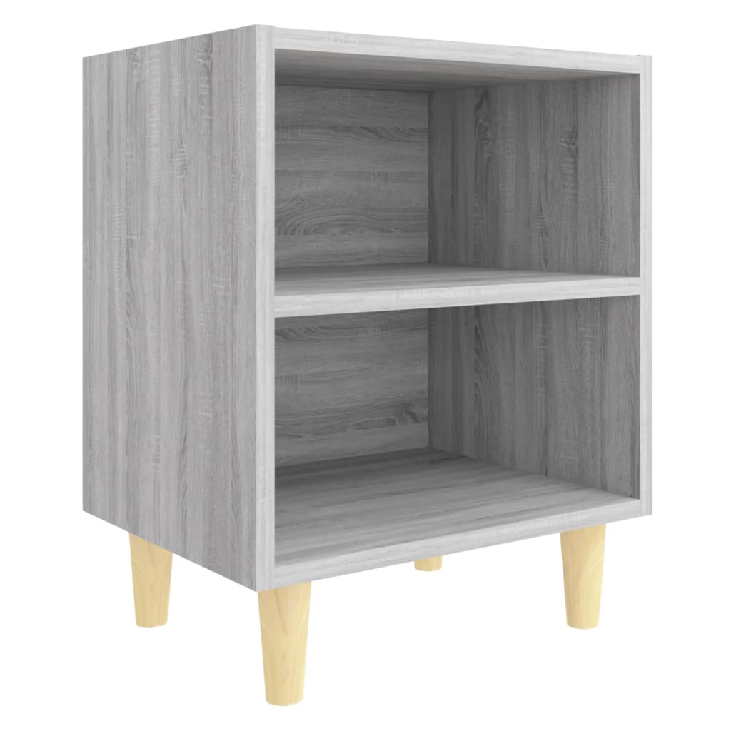 Noćni ormarići s drvenim nogama 2 kom boja hrasta 40x30x50 cm