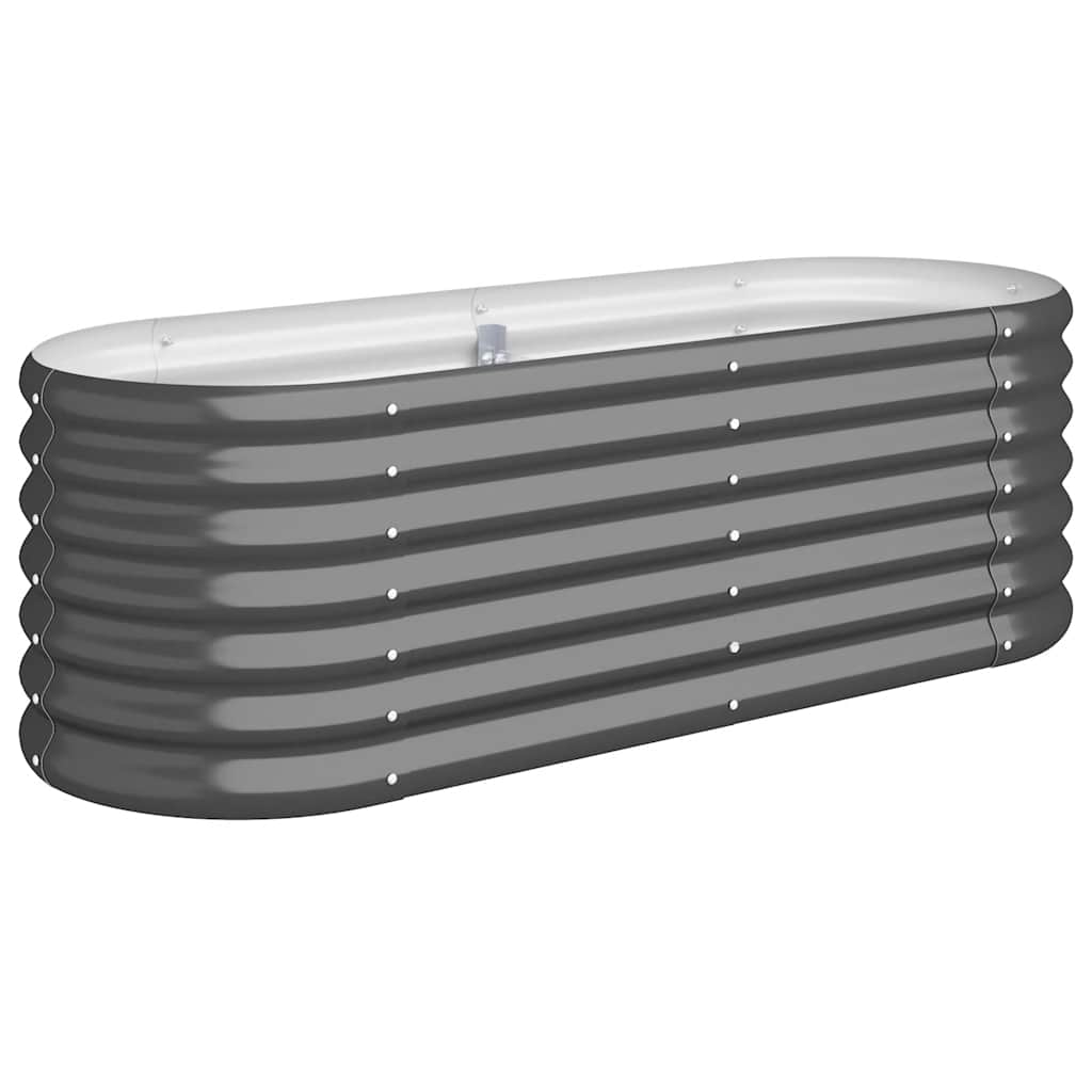 Povišena vrtna gredica od pocinčanog čelika 114 x 40 x 36 cm antracit