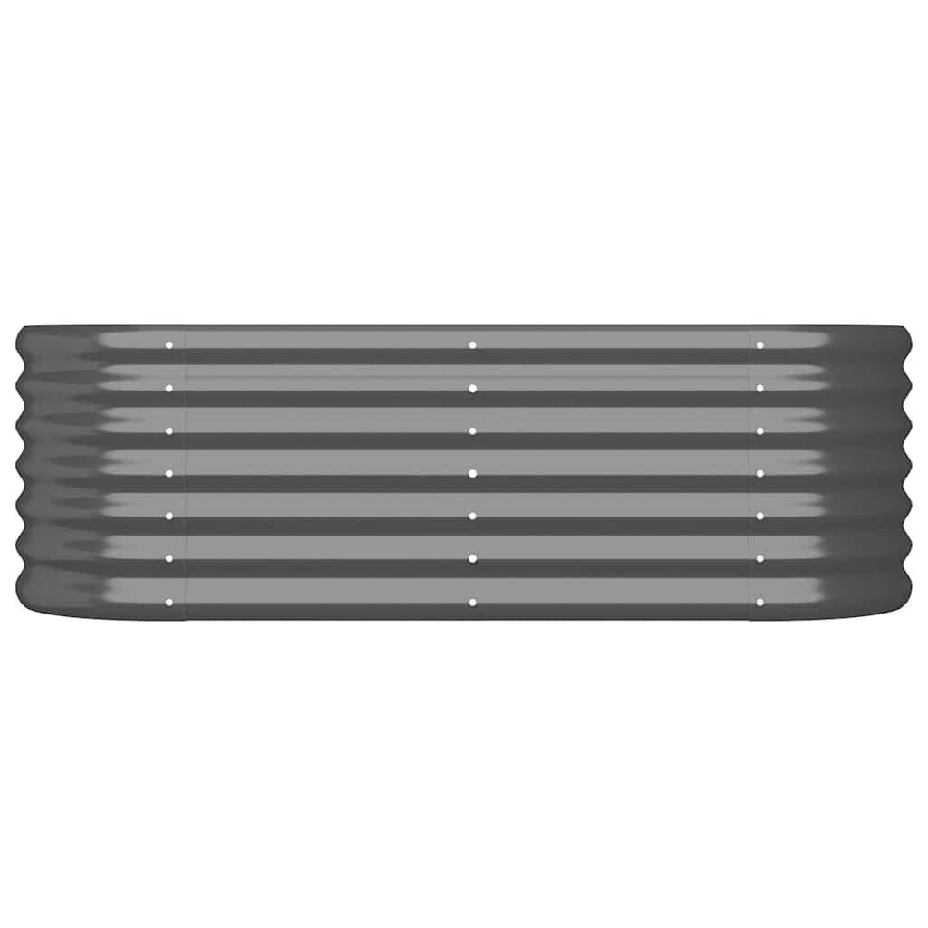 Povišena vrtna gredica od pocinčanog čelika 114 x 40 x 36 cm antracit