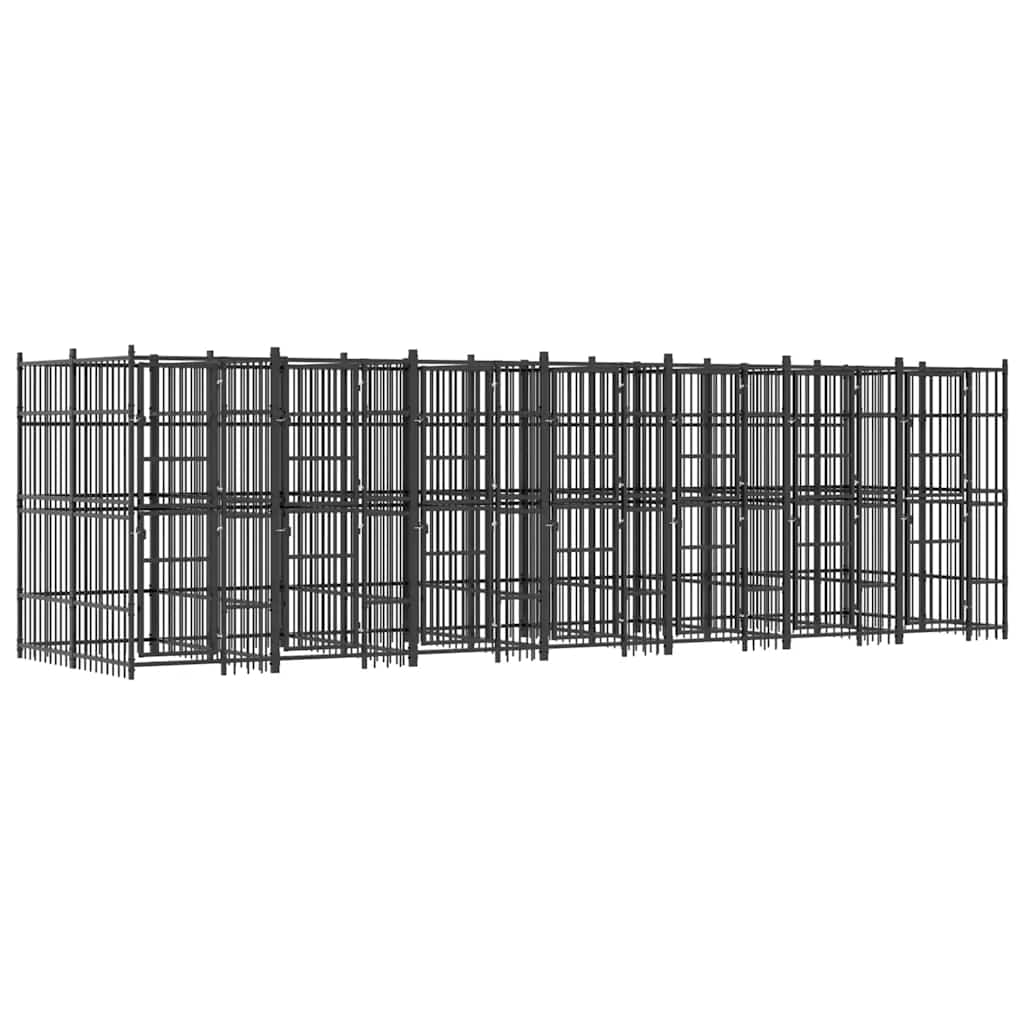 Vanjski kavez za pse čelični 12,9 m²