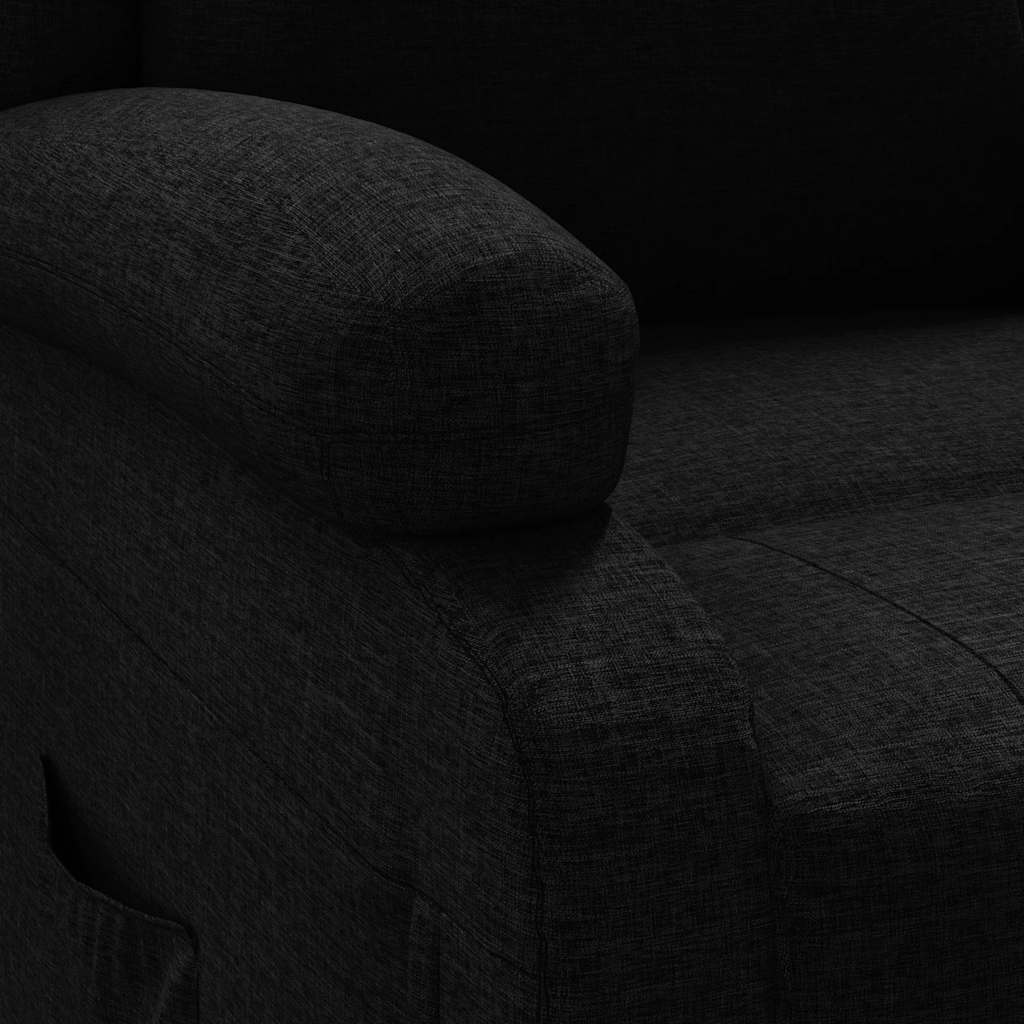 Naslonjač od tkanine crni