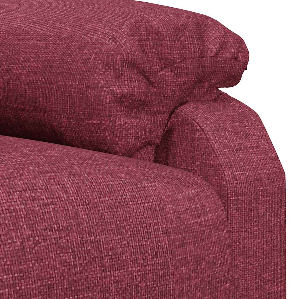 Masažna fotelja od tkanine crvena boja vina
