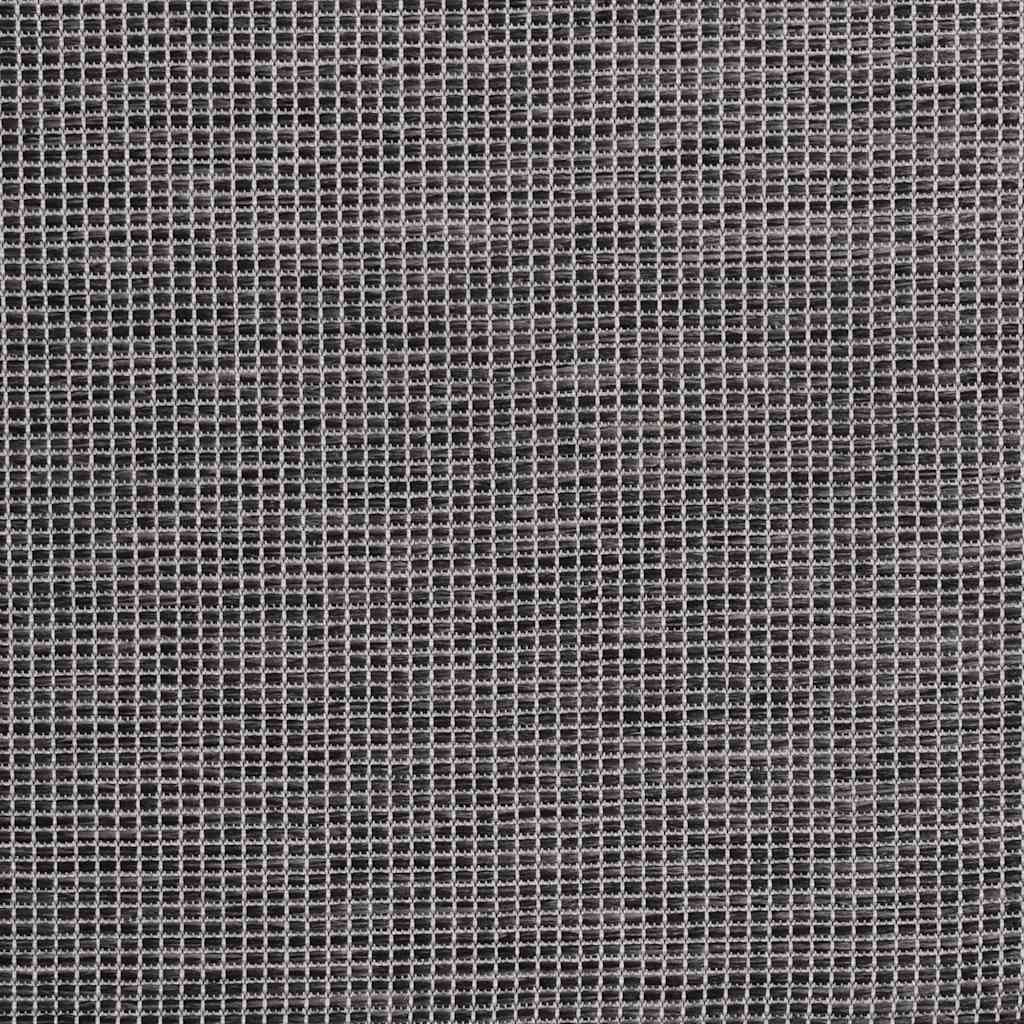 Vanjski tepih ravnog tkanja 80 x 250 cm sivi
