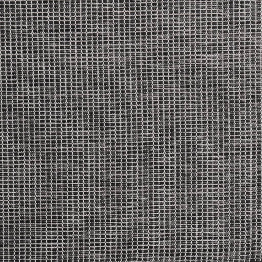 Vanjski tepih ravnog tkanja 120 x 170 cm sivi
