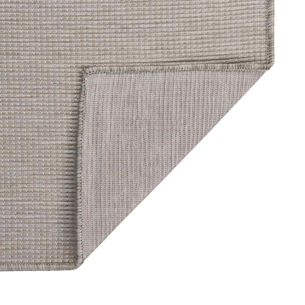 Vanjski tepih ravnog tkanja 80 x 150 cm svijetlo sivi