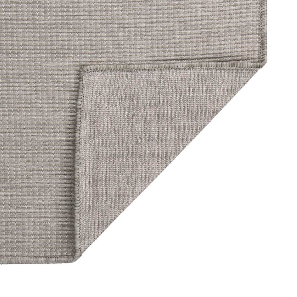 Vanjski tepih ravnog tkanja 80 x 150 cm svijetlo sivi