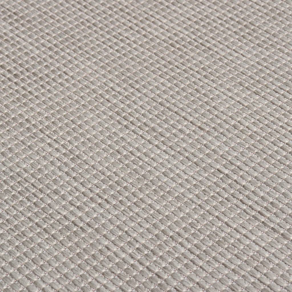 Vanjski tepih ravnog tkanja 80 x 150 cm svijetlo sivi