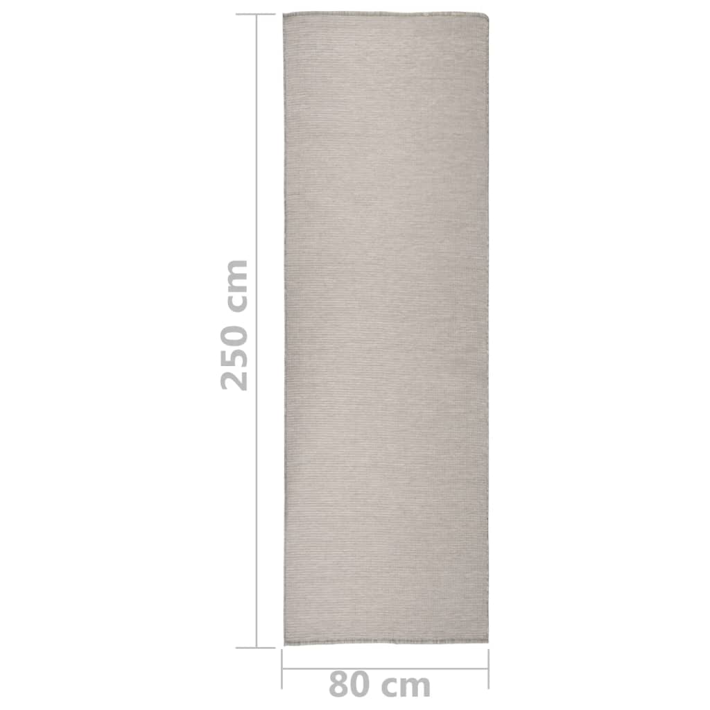 Vanjski tepih ravnog tkanja 80 x 150 cm svijetlo sivi