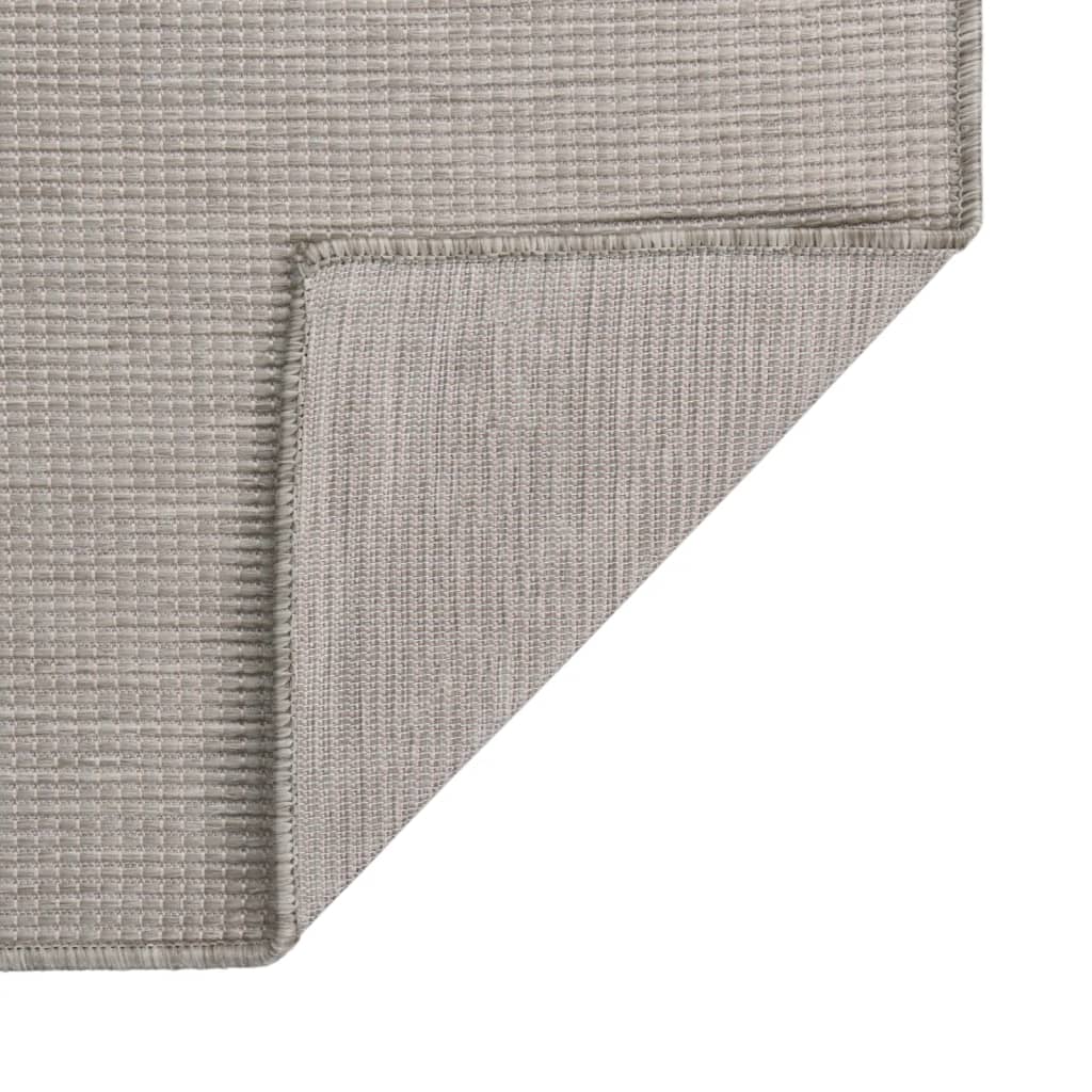 Vanjski tepih ravnog tkanja 200 x 280 cm svijetlo sivi
