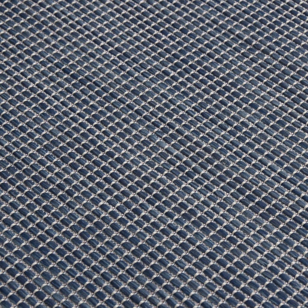 Vanjski tepih ravnog tkanja 160 x 230 cm plavi