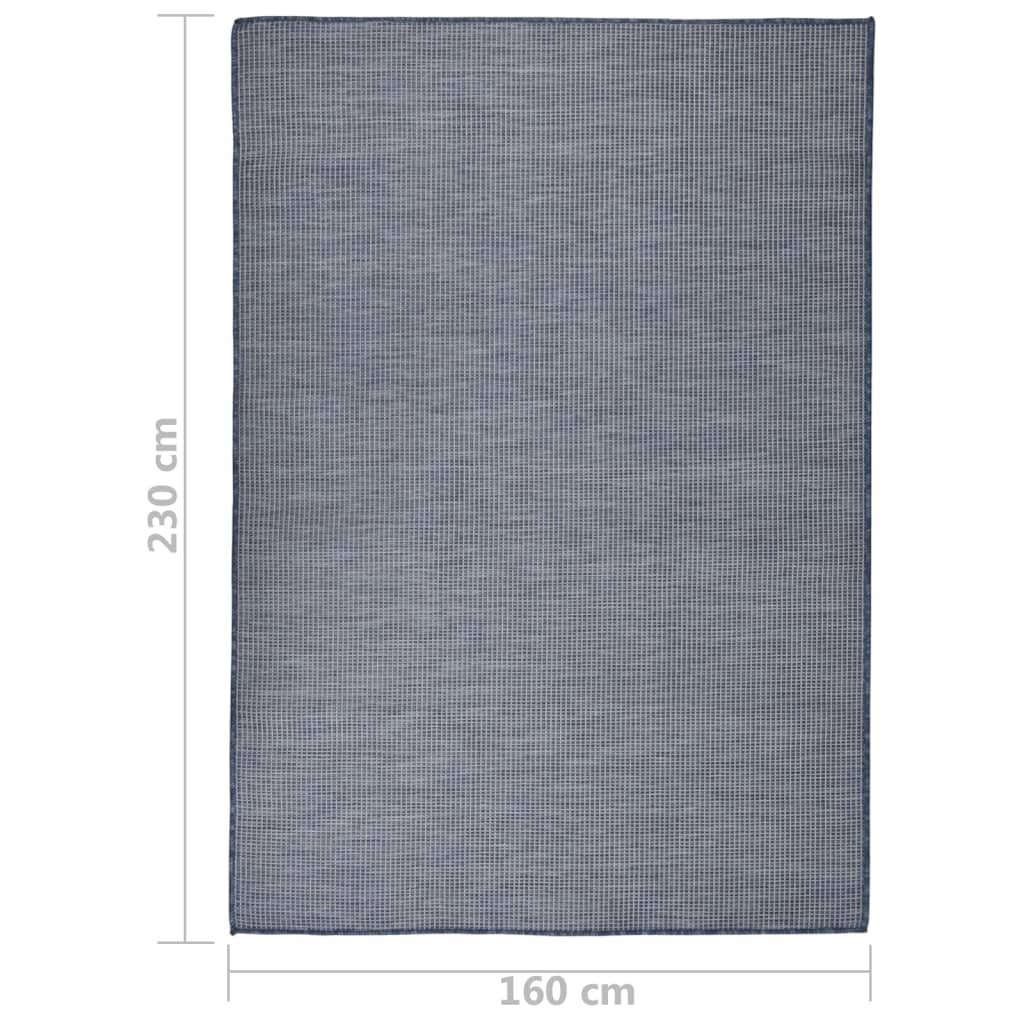 Vanjski tepih ravnog tkanja 160 x 230 cm plavi