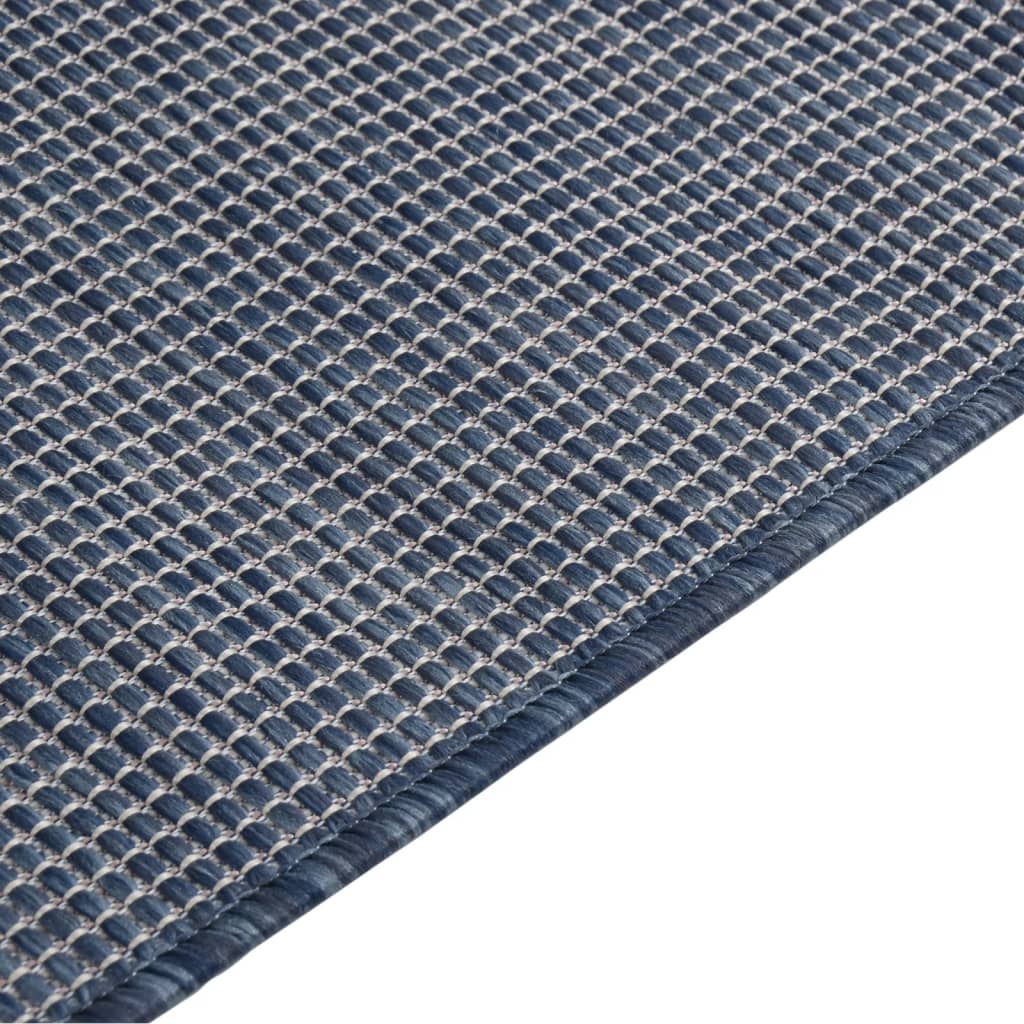 Vanjski tepih ravnog tkanja 200 x 280 cm plavi