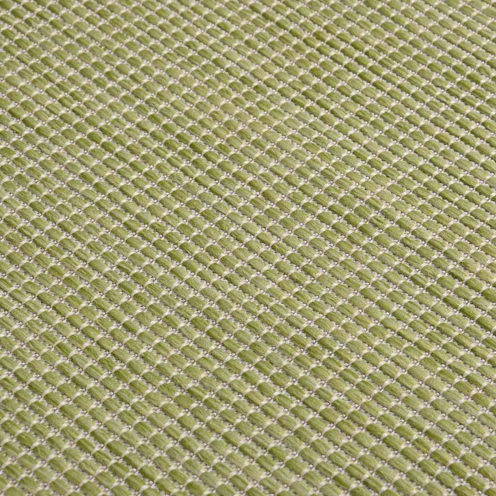 Vanjski tepih ravnog tkanja 80 x 250 cm zeleni